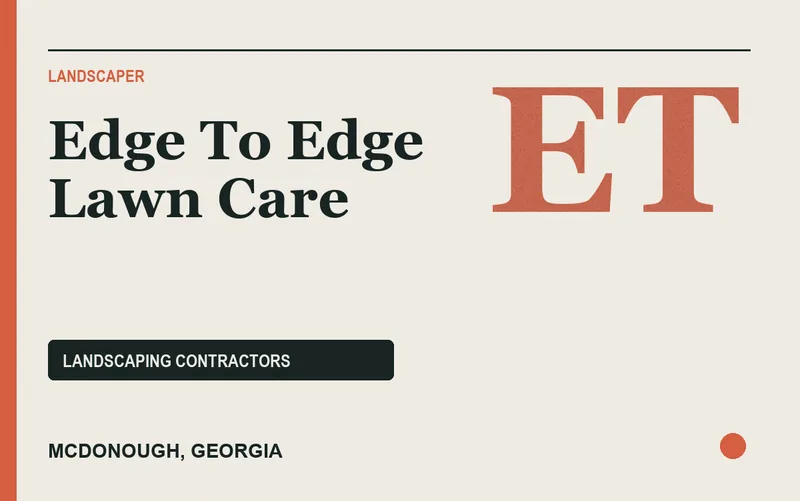 Edge To Edge Lawn Care in McDonough, Georgia