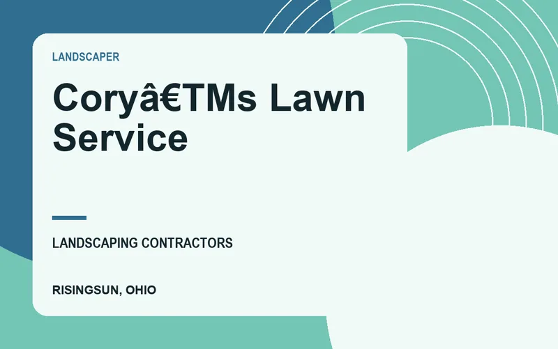Coryâ€TMs Lawn Service in Risingsun, Ohio