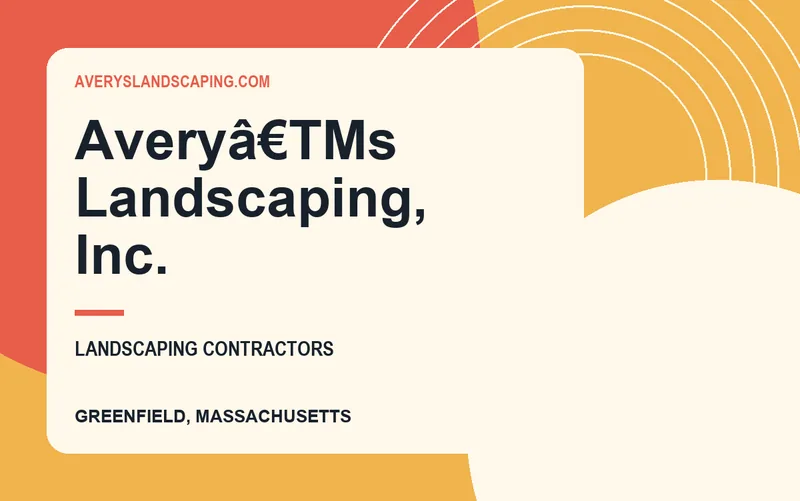 Averyâ€TMs Landscaping, Inc. in Greenfield, Massachusetts