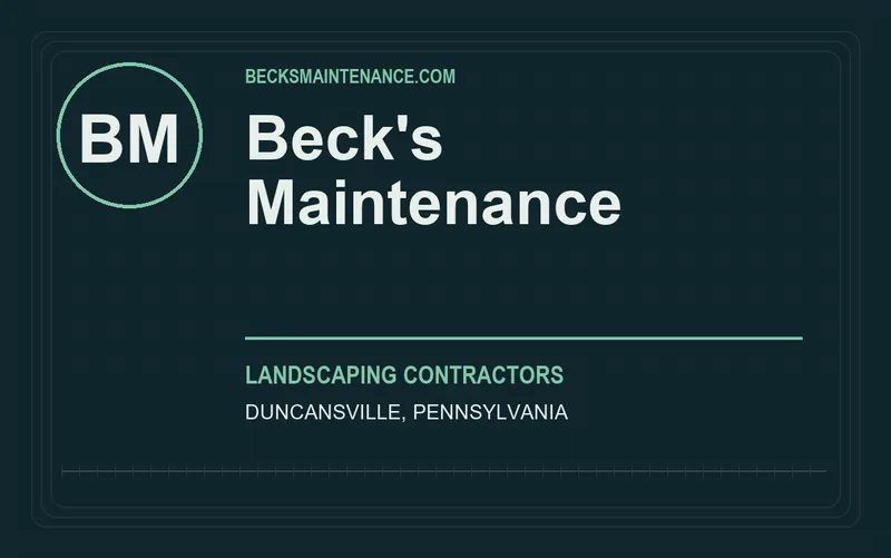 Beck's Maintenance in Duncansville, Pennsylvania