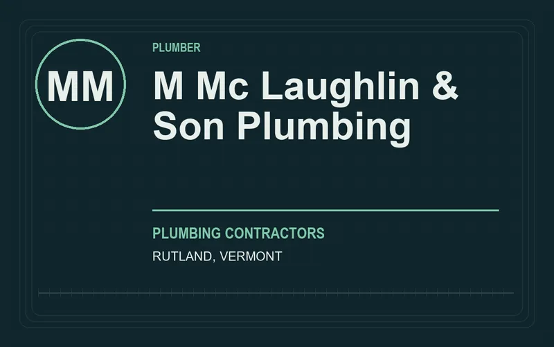 M Mc Laughlin & Son Plumbing in Rutland, Vermont