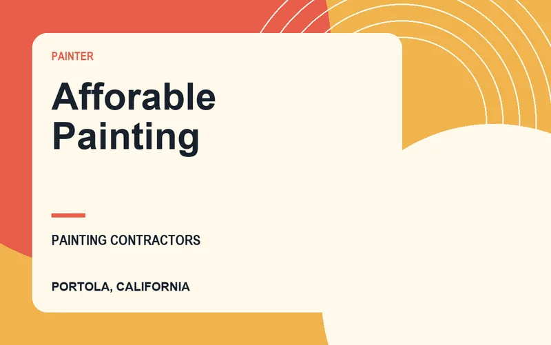 Afforable Painting in Portola, California
