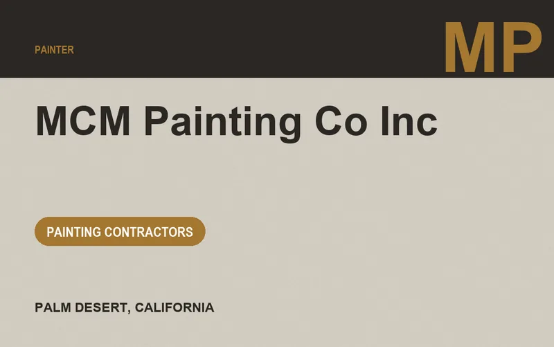 MCM Painting Co Inc in Palm Desert, California