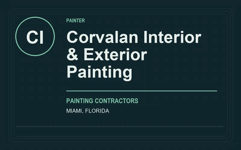 Corvalan Interior & Exterior Painting in Miami, Florida