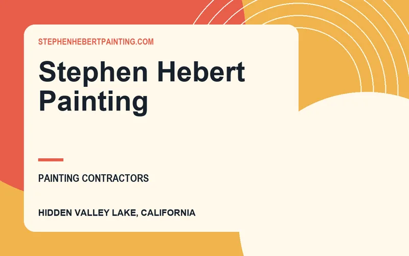 Stephen Hebert Painting in Hidden Valley Lake, California