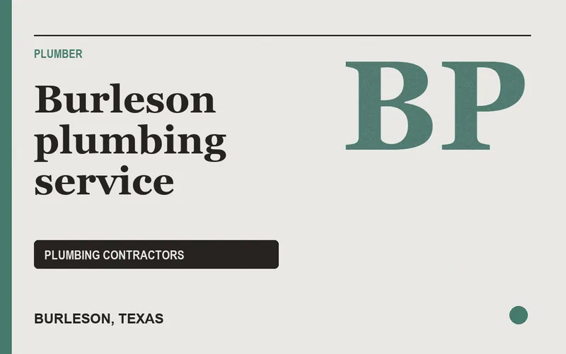 Burleson plumbing service in Burleson, Texas