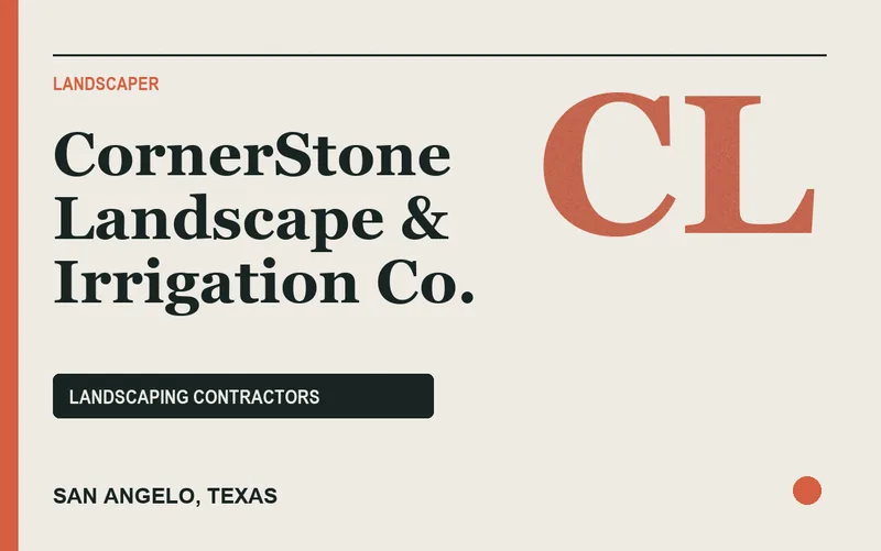 CornerStone Landscape & Irrigation Co. in San Angelo, Texas