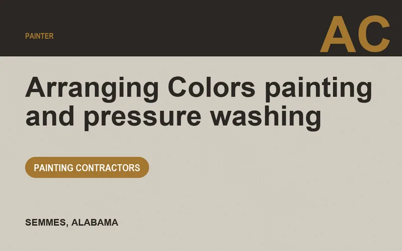 Arranging Colors painting and pressure washing in Semmes, Alabama