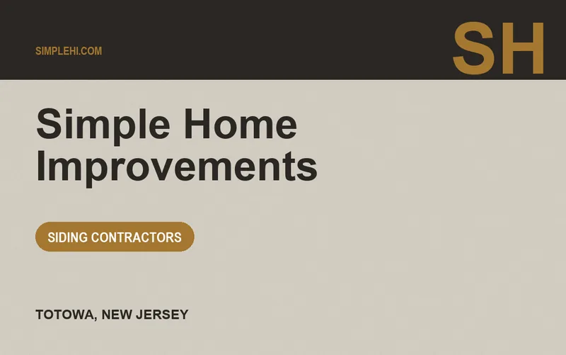 Simple Home Improvements in Totowa, New Jersey