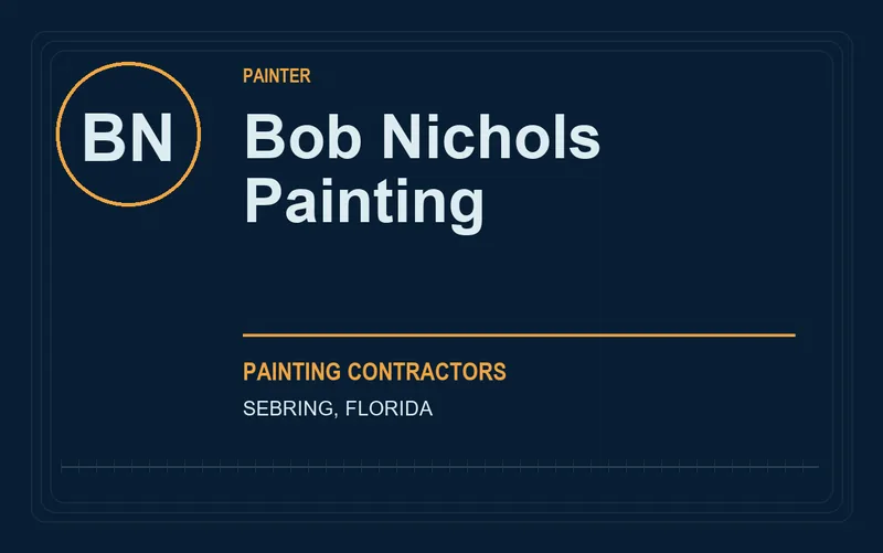 Bob Nichols Painting in Sebring, Florida