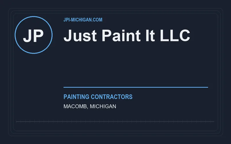 Just Paint It LLC in Macomb, Michigan