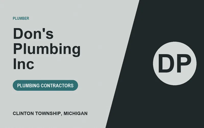 Don's Plumbing Inc in Clinton Township, Michigan