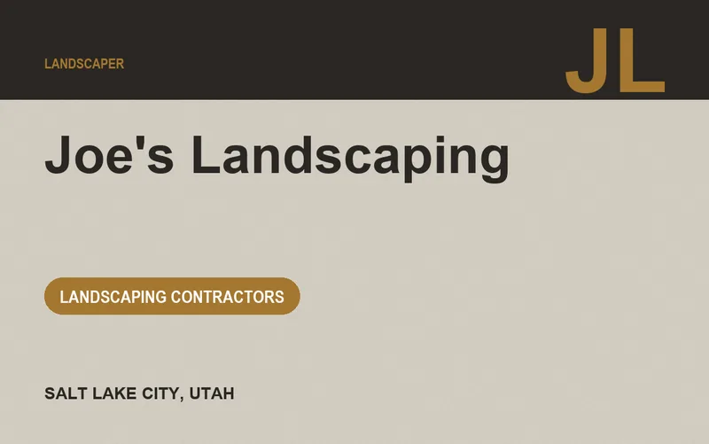 Joe's Landscaping in Salt Lake City, Utah