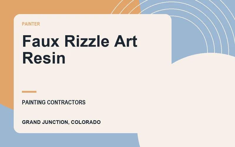 Faux Rizzle Art Resin in Grand Junction, Colorado