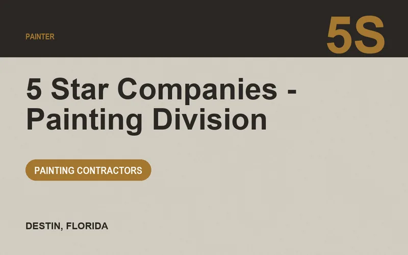 5 Star Companies - Painting Division in Destin, Florida