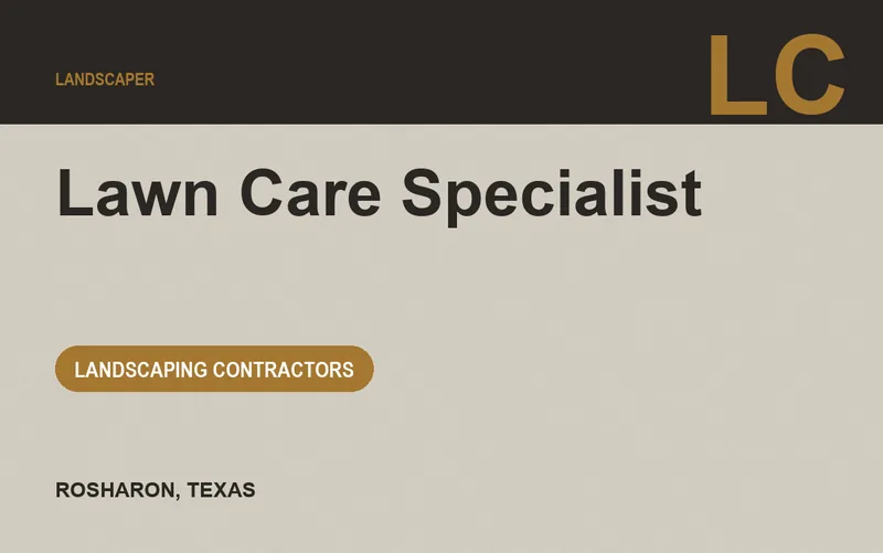 Lawn Care Specialist in Rosharon, Texas
