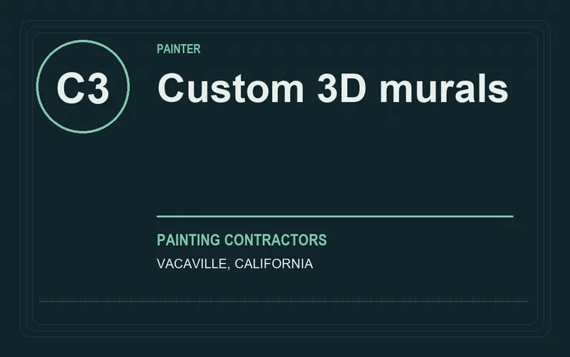 Custom 3D murals in Vacaville, California