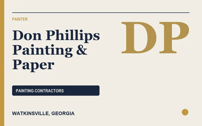 Don Phillips Painting & Paper in Watkinsville, Georgia