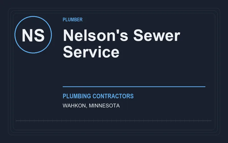 Nelson's Sewer Service in Wahkon, Minnesota