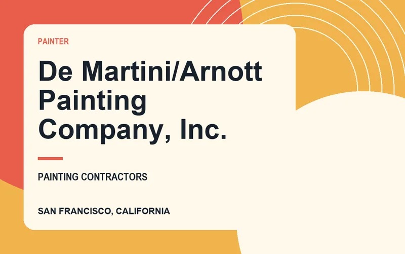 De Martini/Arnott Painting Company, Inc. in San Francisco, California