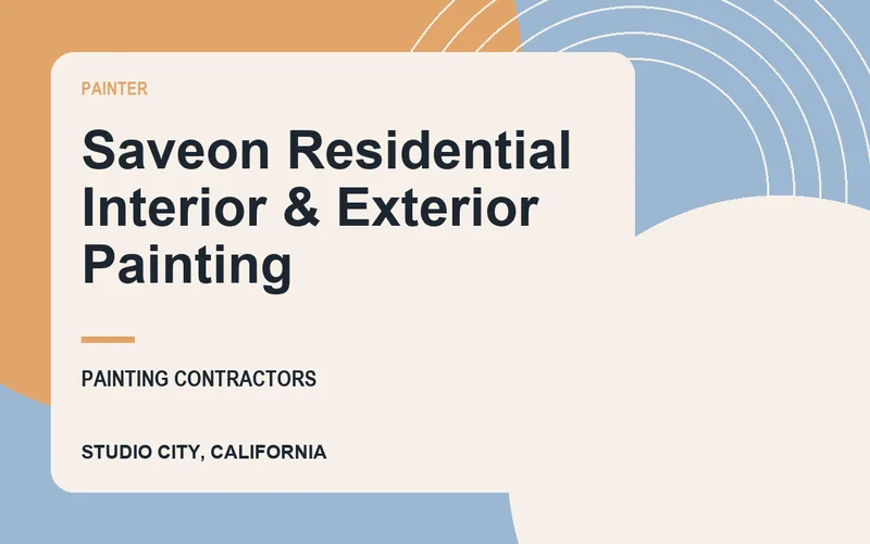 Saveon Residential Interior & Exterior Painting in Studio City, California