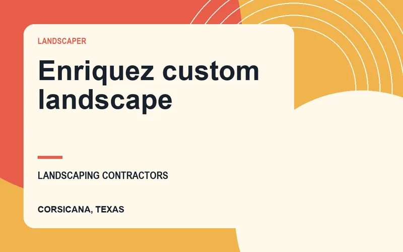 Enriquez custom landscape in Corsicana, Texas