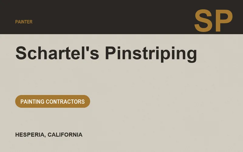 Schartel's Pinstriping in Hesperia, California