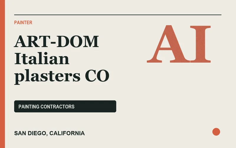 ART-DOM Italian plasters CO in San Diego, California