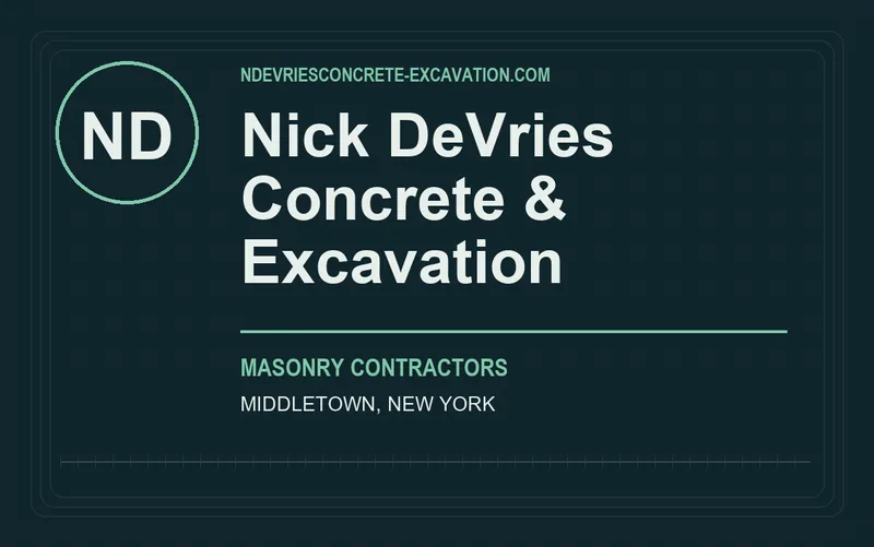 Nick DeVries Concrete & Excavation in Middletown, New York