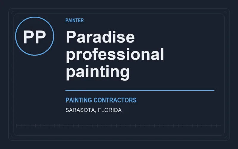Paradise professional painting in Sarasota, Florida
