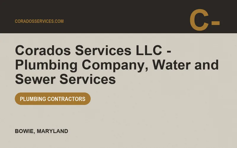 Corados Services LLC - Plumbing Company, Water and Sewer Services in Bowie, Maryland