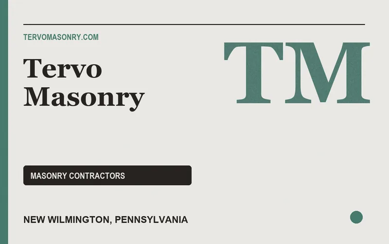Tervo Masonry in New Wilmington, Pennsylvania