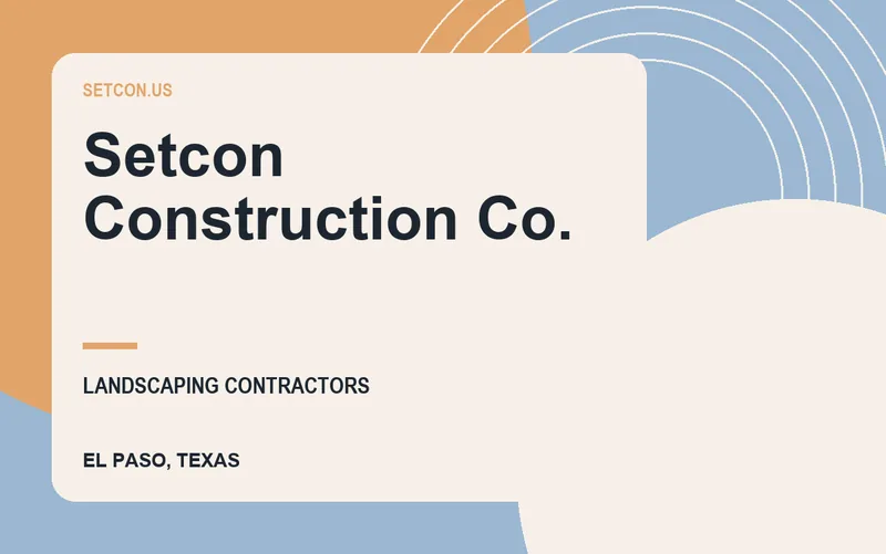 Setcon Construction Co. in El Paso, Texas