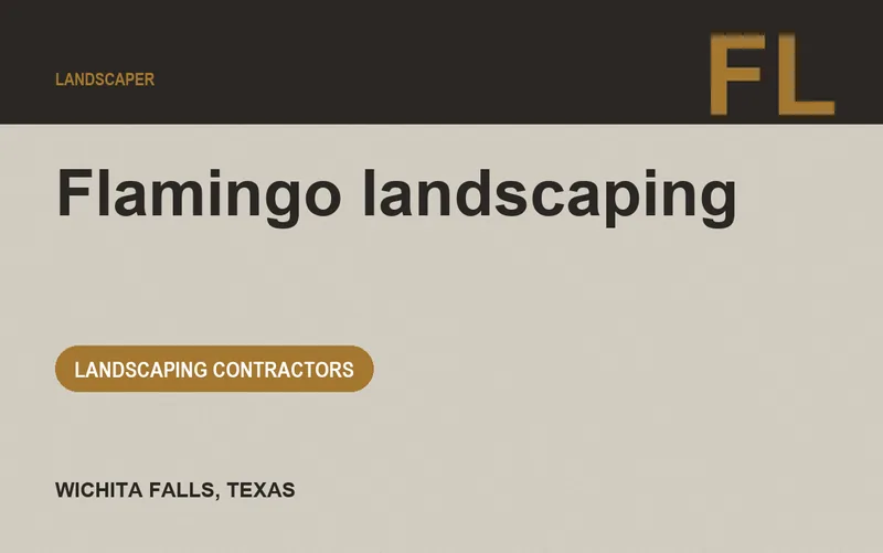 Flamingo landscaping in Wichita Falls, Texas