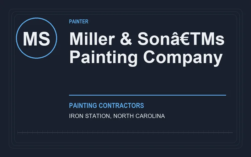 Miller & Sonâ€TMs Painting Company in Iron Station, North Carolina