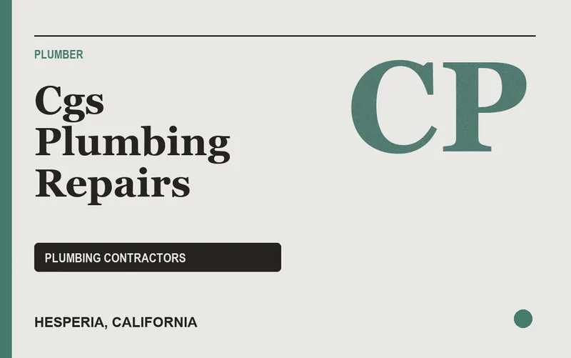 CGS PLUMBING REPAIRS in Hesperia, California