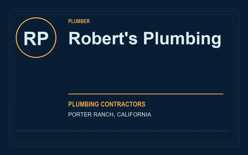 Robert's Plumbing in Porter Ranch, California
