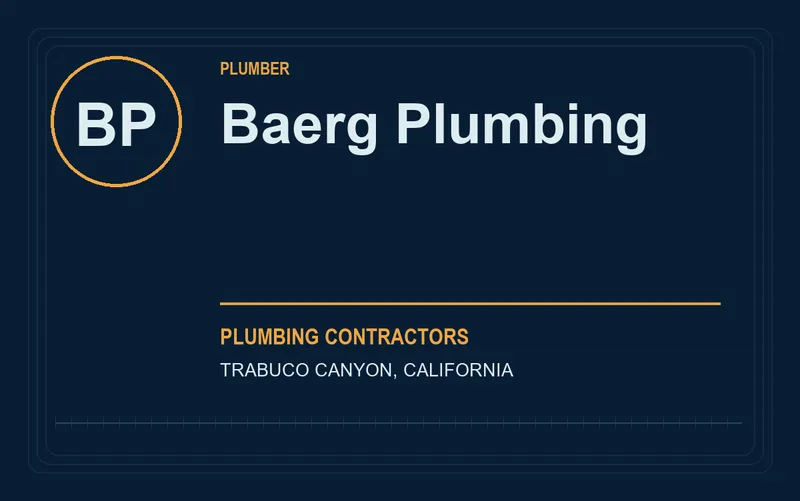 Baerg Plumbing in Trabuco Canyon, California