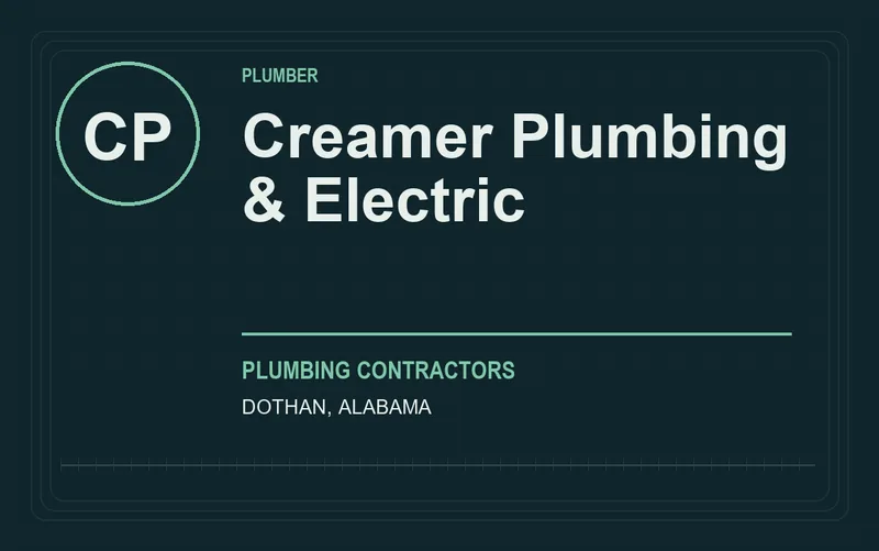 Creamer Plumbing & Electric in Dothan, Alabama