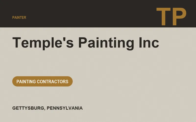 Temple's Painting Inc in Gettysburg, Pennsylvania