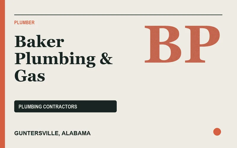 Baker Plumbing & Gas in Guntersville, Alabama