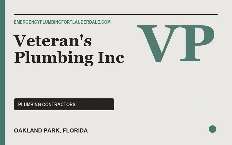 Veteran's Plumbing Inc in Oakland Park, Florida