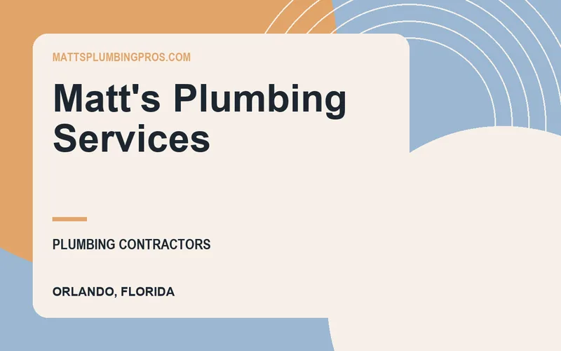 Matt's Plumbing Services in Orlando, Florida