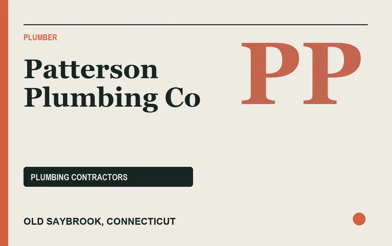 Patterson Plumbing Co in Old Saybrook, Connecticut