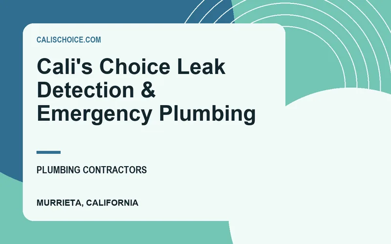 Cali's Choice Leak Detection & Emergency Plumbing in Murrieta, California