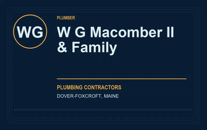 W G Macomber II & Family in Dover-Foxcroft, Maine