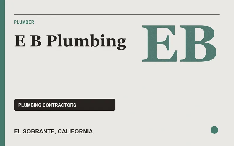 E B Plumbing in El Sobrante, California