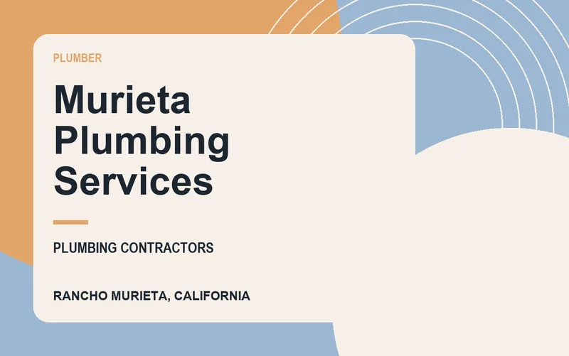 Murieta Plumbing Services in Rancho Murieta, California