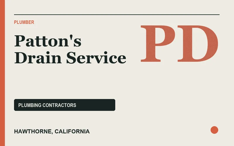 Patton's Drain Service in Hawthorne, California