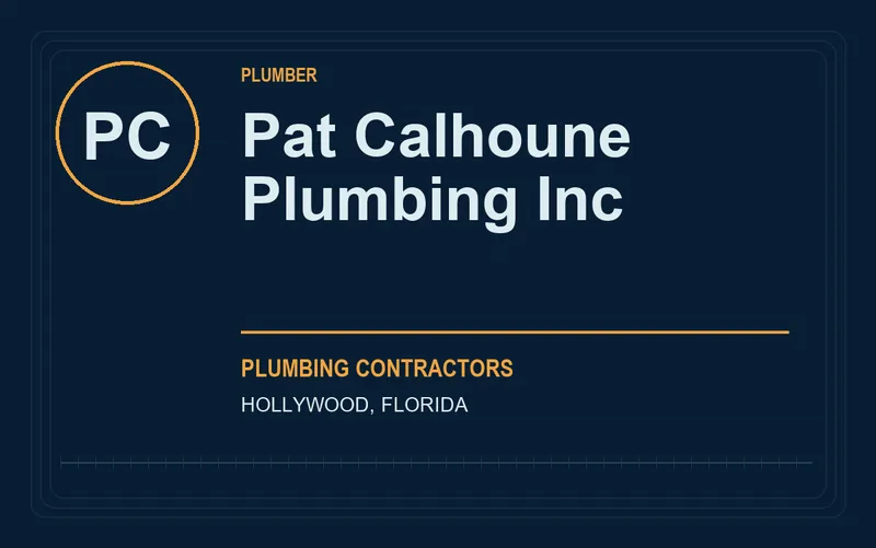 Pat Calhoune Plumbing Inc in Hollywood, Florida